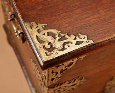 Dutch Colonial Hardwood And Engraved Brass Chest 18th Century.  - Image 3