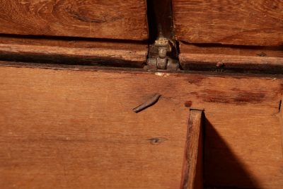 Dutch Colonial Hardwood And Engraved Brass Chest 18th Century.  - Image 12