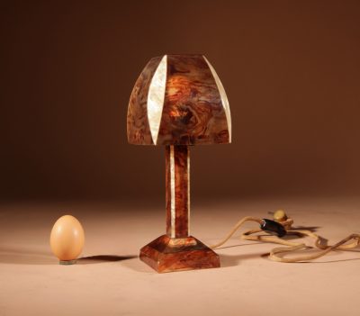 Art Deco Very Rare And Very Complete Celluloid Small Table Lamp.  - Image 3