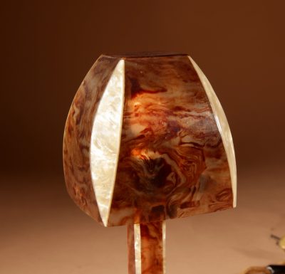 Art Deco Very Rare And Very Complete Celluloid Small Table Lamp.  - Image 4