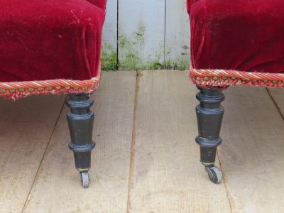 Pair Of Antique French Napoleon III Armchairs - Image 4