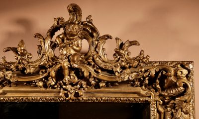 Louise Quinze XV Style Very Impressive Original Gilded Wood And Gesso Mirror, Circa 1900. - Image 2