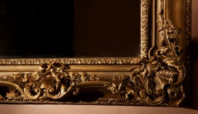 Louise Quinze XV Style Very Impressive Original Gilded Wood And Gesso Mirror, Circa 1900. - Image 5