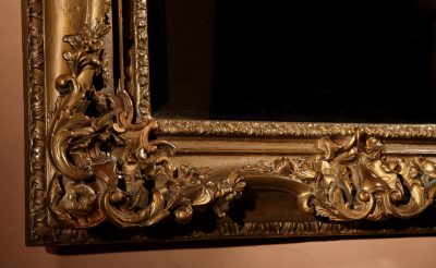 Louise Quinze XV Style Very Impressive Original Gilded Wood And Gesso Mirror, Circa 1900. - Image 6