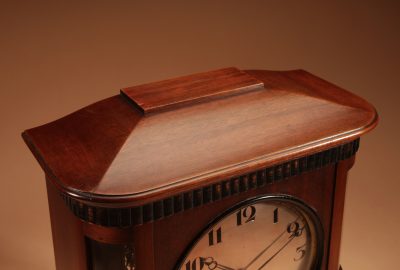 Art nouveau Rare Germany, Furtwangen/Black Forest Mahogany Mantel Clock Circa 1895.  - Image 12