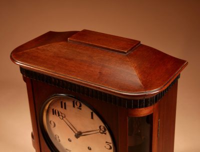 Art nouveau Rare Germany, Furtwangen/Black Forest Mahogany Mantel Clock Circa 1895.  - Image 13