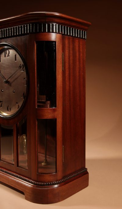 Art nouveau Rare Germany, Furtwangen/Black Forest Mahogany Mantel Clock Circa 1895.  - Image 14