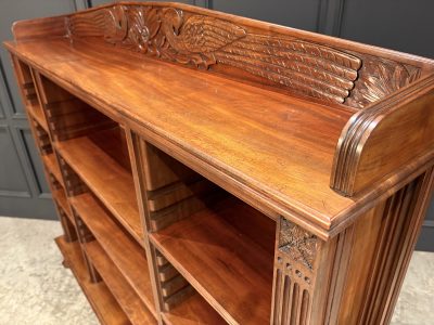 Impressive Large Anglo Indian Mahogany Open Bookcase - Image 4