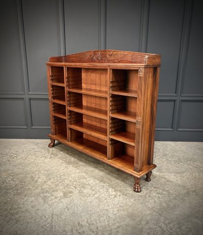 Impressive Large Anglo Indian Mahogany Open Bookcase - Image 5