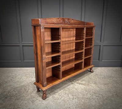 Impressive Large Anglo Indian Mahogany Open Bookcase - Image 6