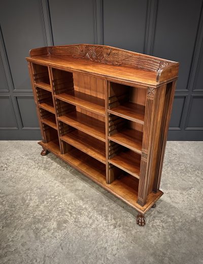 Impressive Large Anglo Indian Mahogany Open Bookcase - Image 8