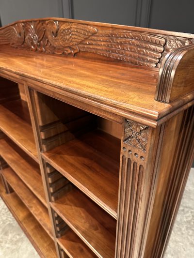 Impressive Large Anglo Indian Mahogany Open Bookcase - Image 9