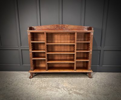 Impressive Large Anglo Indian Mahogany Open Bookcase - Image 10