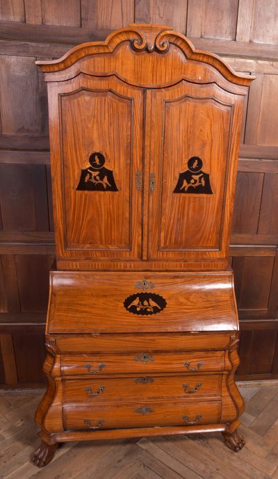 18th-century Dutch Bombe Bureau Bookcase SAI1379 - Image 19