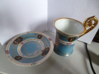 NAPOLEONIC TYPE CUP AND SAUCER PERFECT - Image 3