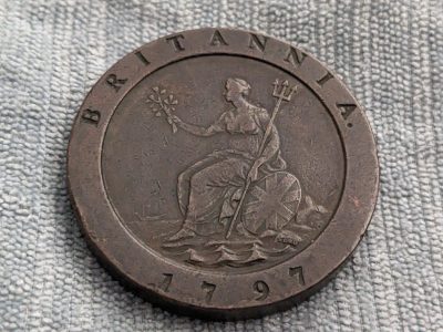 George 111 cartwheel 2 penny coin 1797 stunning rare coin - Image 2