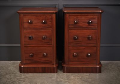 Pair of Victorian Mahogany Bedside Chests - Image 4