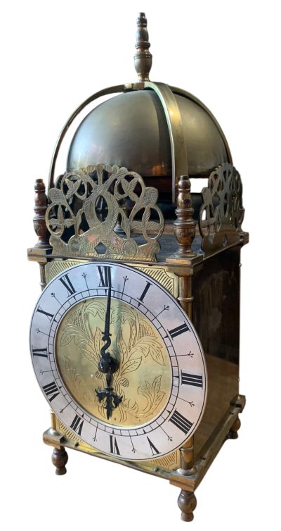 Wonderful Antique Brass Lantern Clock – ca1900 - Image 3