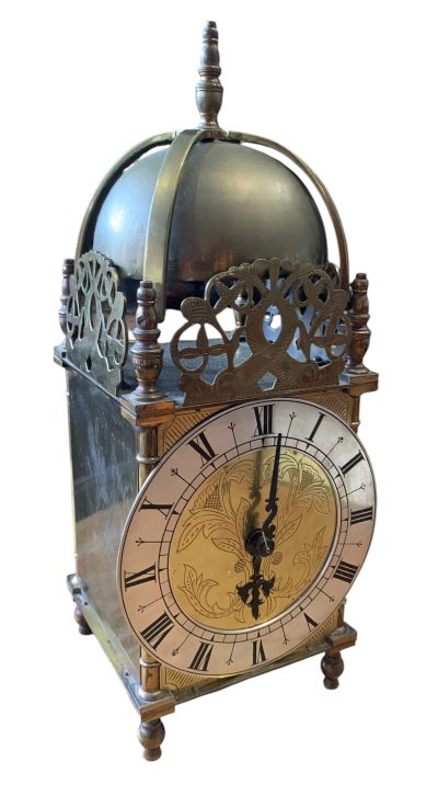 Wonderful Antique Brass Lantern Clock – ca1900 - Image 7