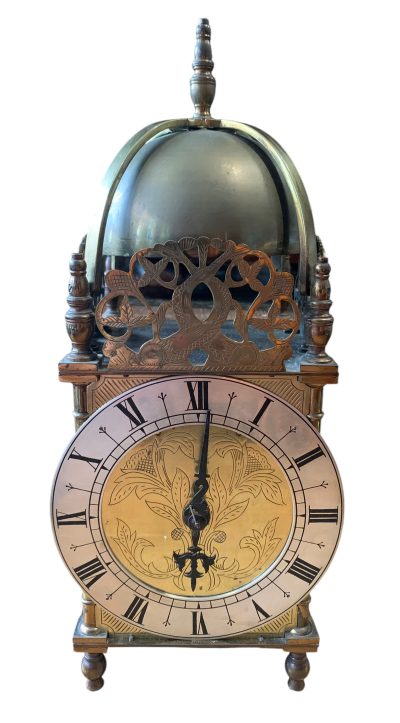 Wonderful Antique Brass Lantern Clock – ca1900 - Image 9