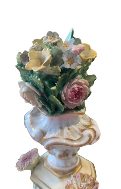 Fabulous Meissen Porcelain Floral Mantel clock – ca1860 - Image 5