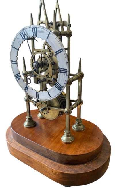 Awesome Victorian Single Fusee Skeleton Mantel Clock – ca1860 - Image 13