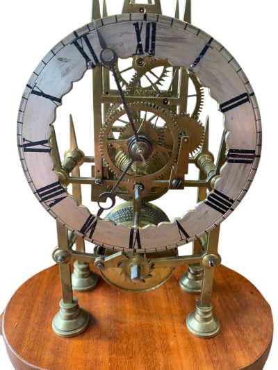 Awesome Victorian Single Fusee Skeleton Mantel Clock – ca1860 - Image 14