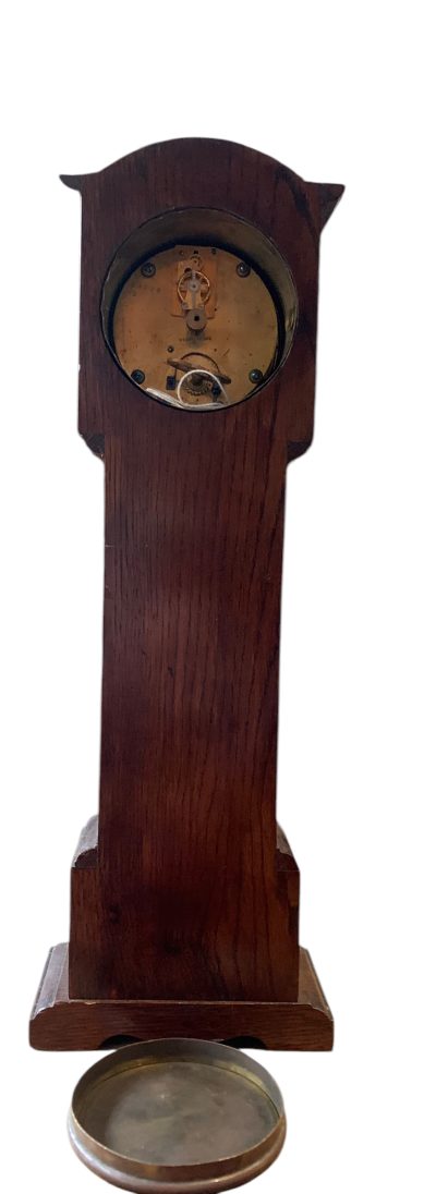 Fabulous Oak Miniature Longcase Mantel Clock – ca1900 - Image 3