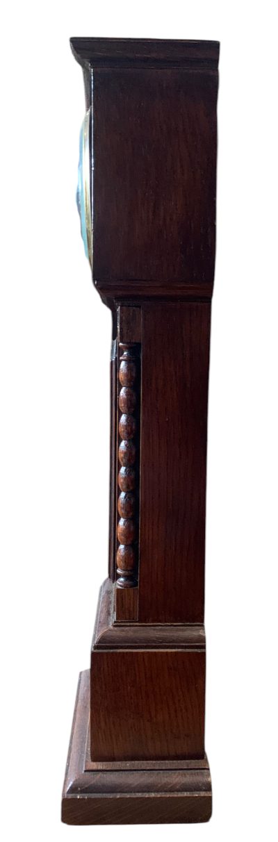 Fabulous Oak Miniature Longcase Mantel Clock – ca1900 - Image 5