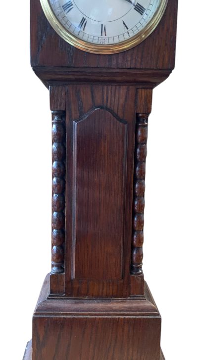 Fabulous Oak Miniature Longcase Mantel Clock – ca1900 - Image 10