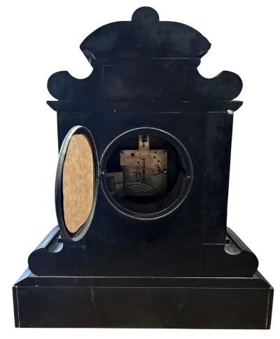 Exquisite Large Monumental Antique Slate 8-Day Mantel Clock -  Ca1880 - Image 6