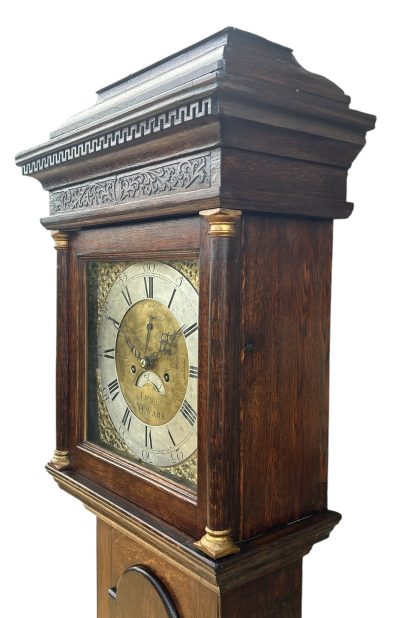 Stunning Oak case Longcase Grandfather Clock - Newark – ca1790 - Image 6