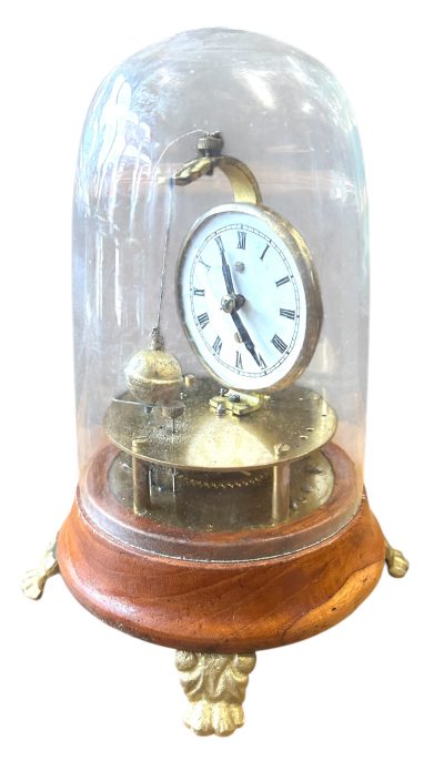 Wonderful Rare Skeleton Swinging Ball Pendulum Mantel clock – ca1890 - Image 6