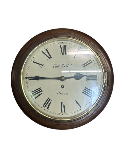 Exquisite English Fusee Drop Dial Wall clock – ca1880 - Image 10