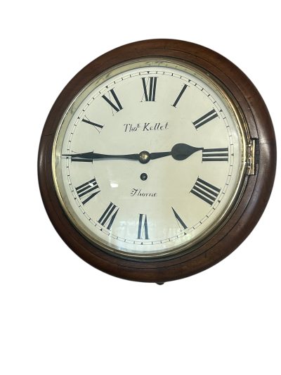 Exquisite English Fusee Drop Dial Wall clock – ca1880 - Image 7