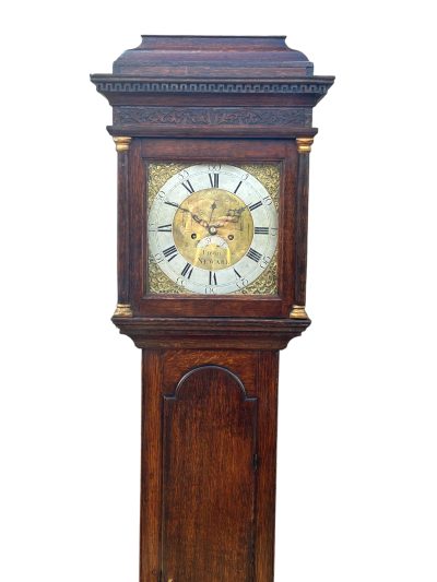 Stunning Oak case Longcase Grandfather Clock - Newark – ca1790 - Image 3