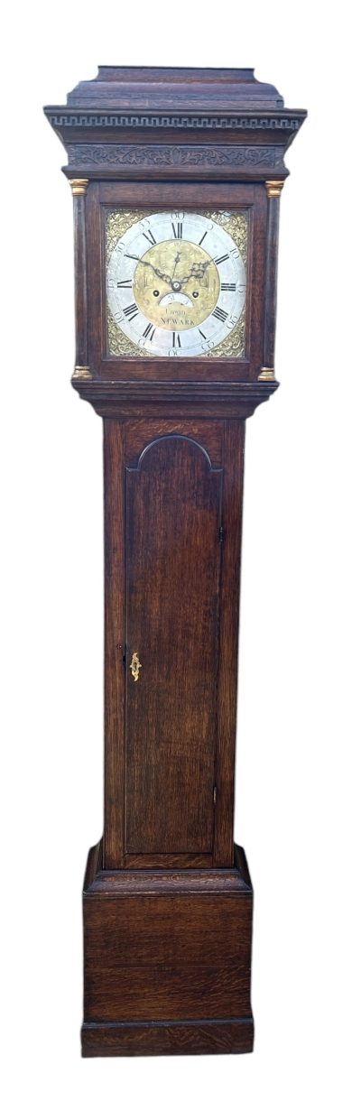 Stunning Oak case Longcase Grandfather Clock - Newark – ca1790 - Image 2