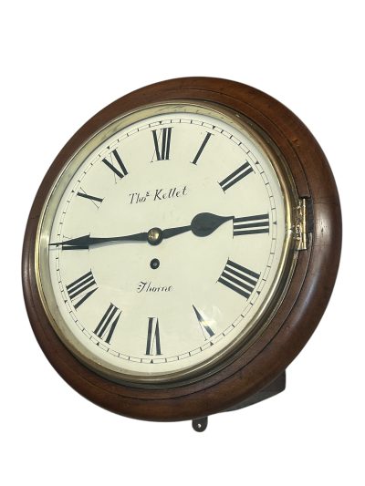 Exquisite English Fusee Drop Dial Wall clock – ca1880 - Image 4