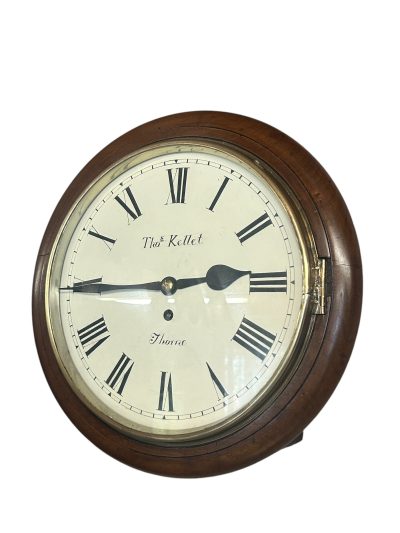 Exquisite English Fusee Drop Dial Wall clock – ca1880 - Image 2