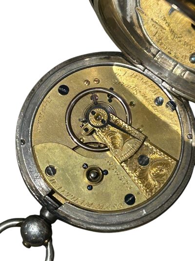 Classic  Victorian Silver case fusee Pocket Watch -ca1880 - Image 9