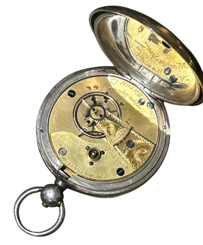 Classic  Victorian Silver case fusee Pocket Watch -ca1880 - Image 7