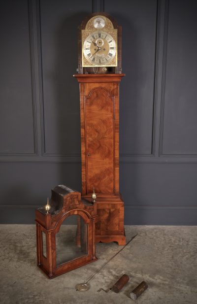 Queen Anne Walnut 8 Day Grandfather Clock - Image 3