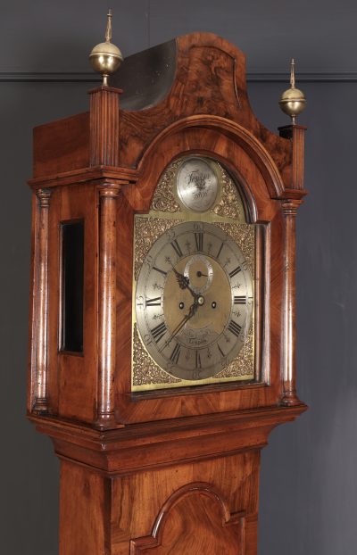 Queen Anne Walnut 8 Day Grandfather Clock - Image 6