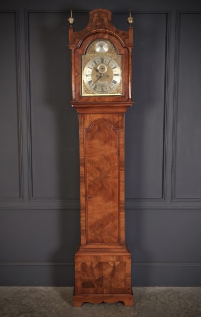 Queen Anne Walnut 8 Day Grandfather Clock - Image 7