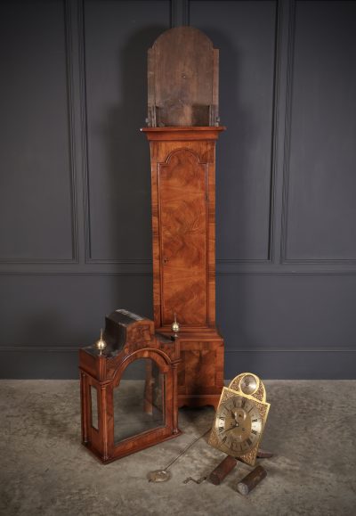 Queen Anne Walnut 8 Day Grandfather Clock - Image 2