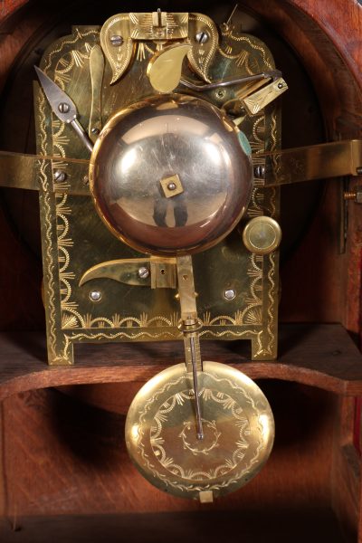 Regency Brass Inlaid Mahogany Fusee Bracket Clock - Image 7