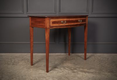 Regency Mahogany Inlaid Bow Front Side Table - Image 2