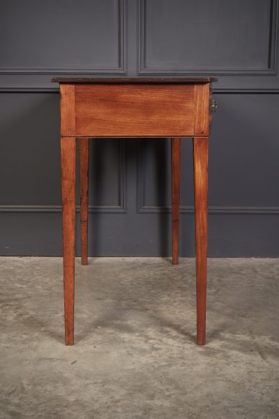 Regency Mahogany Inlaid Bow Front Side Table - Image 11