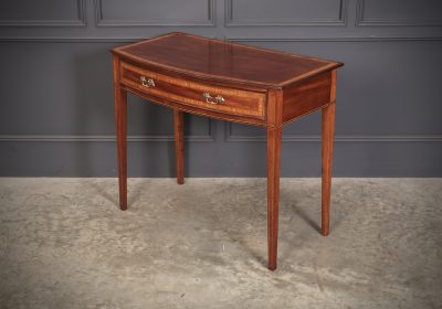 Regency Mahogany Inlaid Bow Front Side Table - Image 5