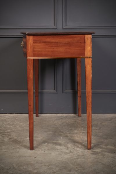 Regency Mahogany Inlaid Bow Front Side Table - Image 9